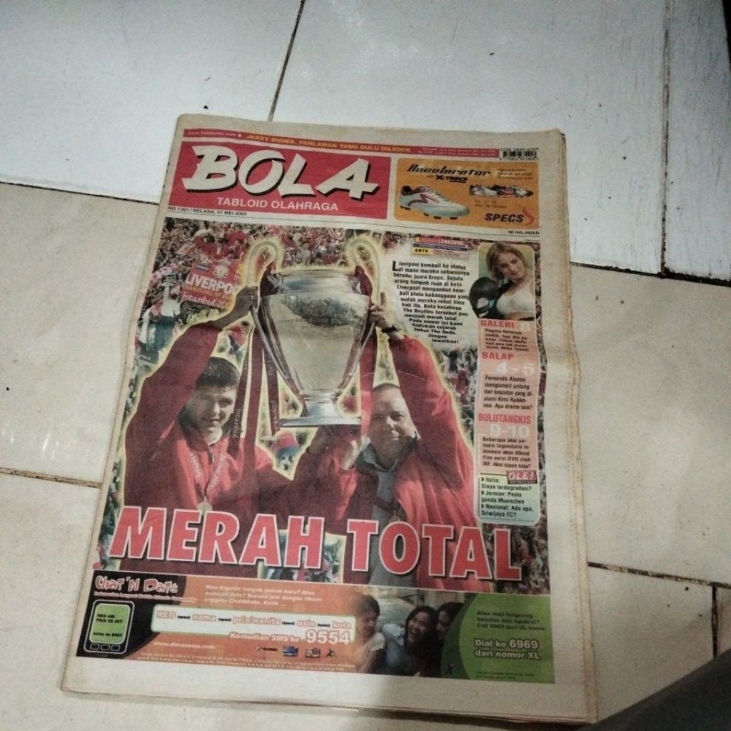 tabloid bola no 1521 tahun 2005 merah total