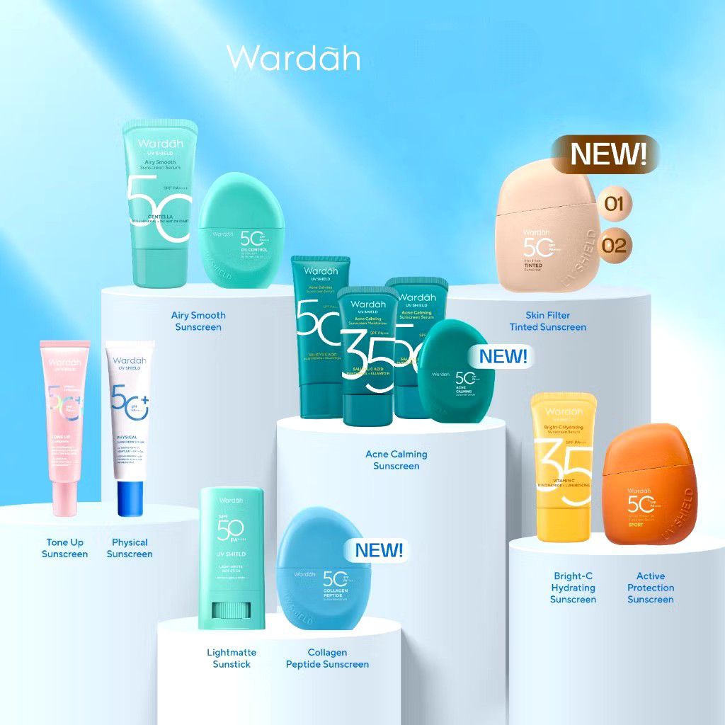 wardah UV shield sunscreen spf 50 PA++++/sunblok sunscreen wajah