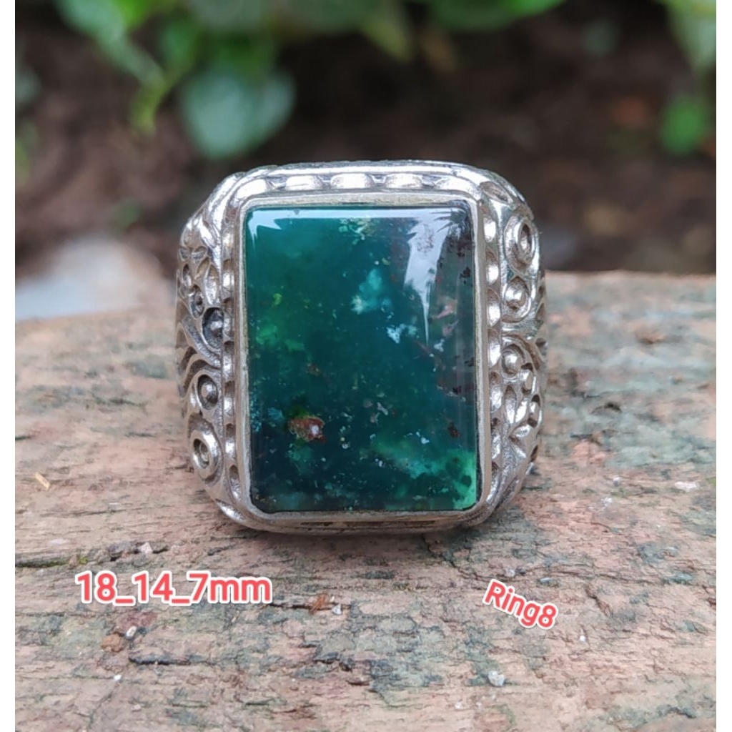 cincin batu akik ijo garut cristal material odim berkualitas harga murah