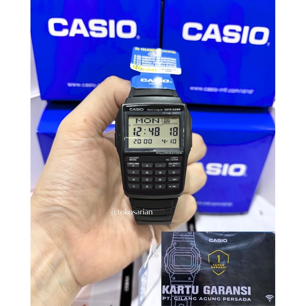 Jam Tangan Kalkulator Casio DBC-32-1ADF Tali Rubber Pria
