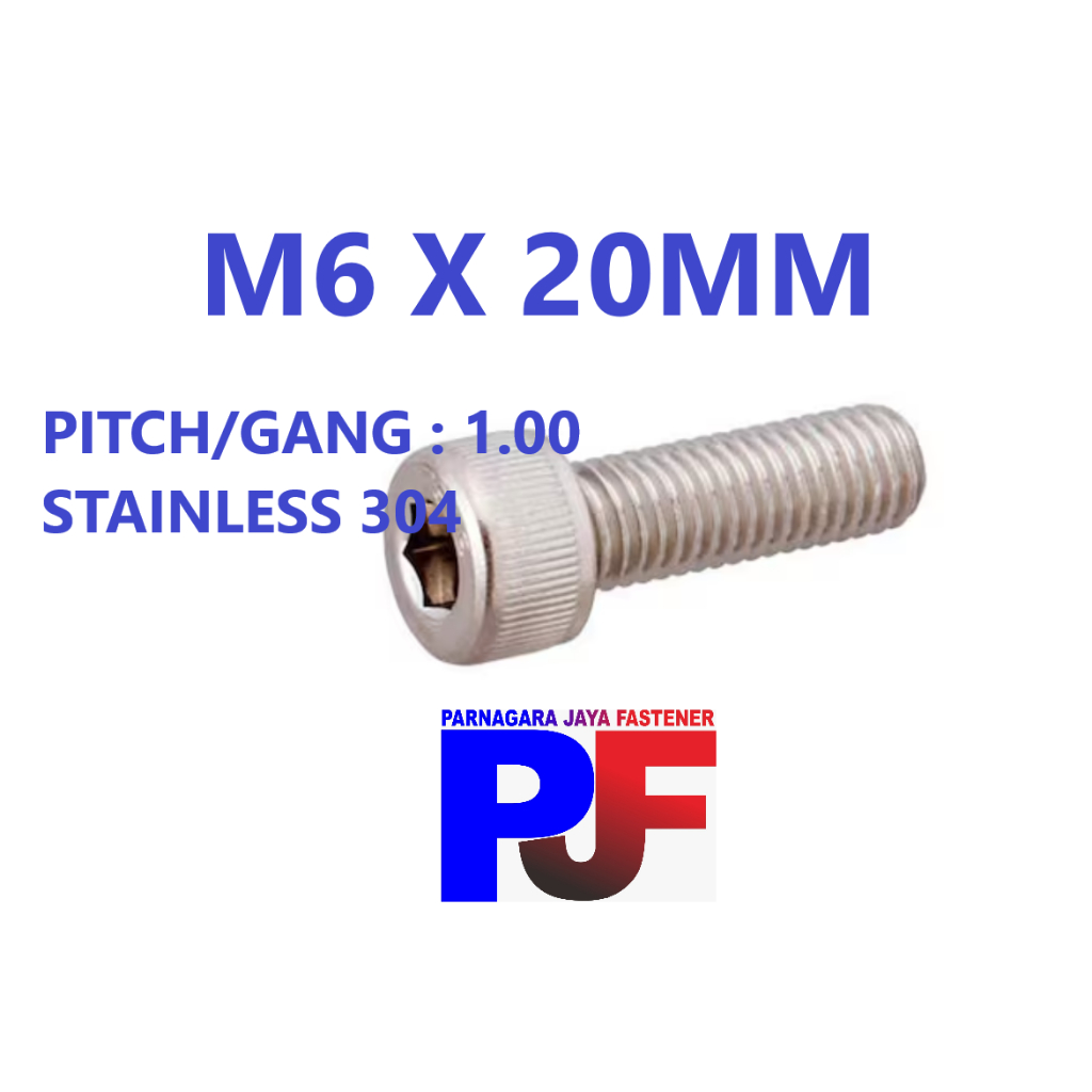 Baut L Bintang M6 x 20 Stainless 304 - Torx Socket Screw