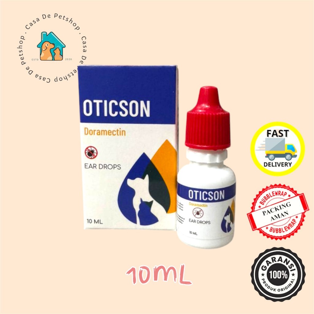 Oticson Doramectin 10ml Tetes Telinga Anti Earmites / Kutu Telinga & Infeksi Telinga Kucing Anjing