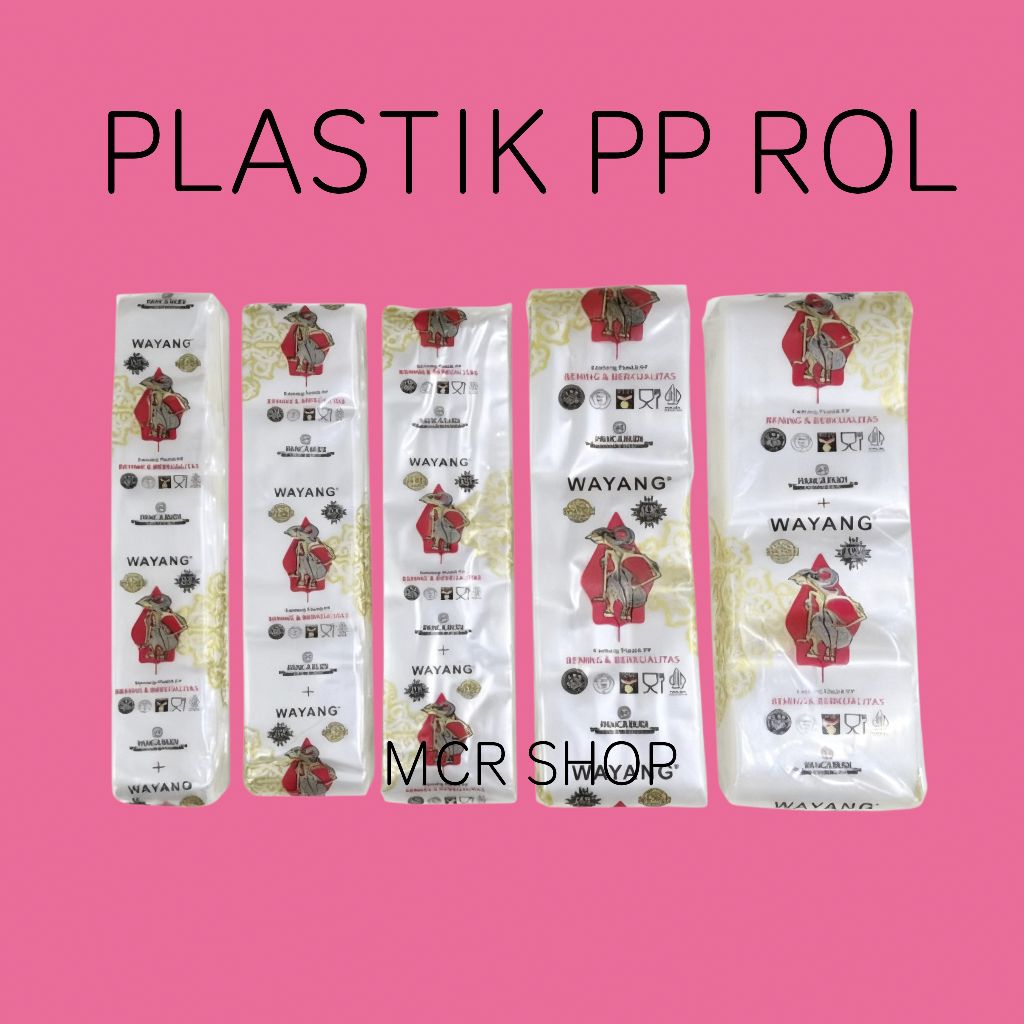 ( -/+ 500 gram)Plastik PP Roll Uk 15 cm - 4 cm | Plastik Rolan bening | PP Rol