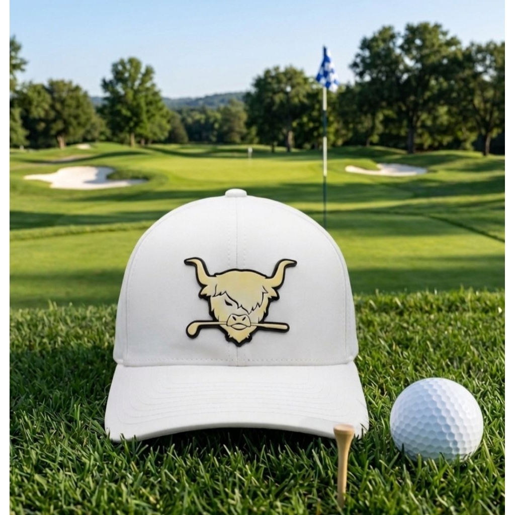 Topi Outdoor Golf dan Olahraga Logo Banteng Branded Bills Original Second Warna Putih Gading