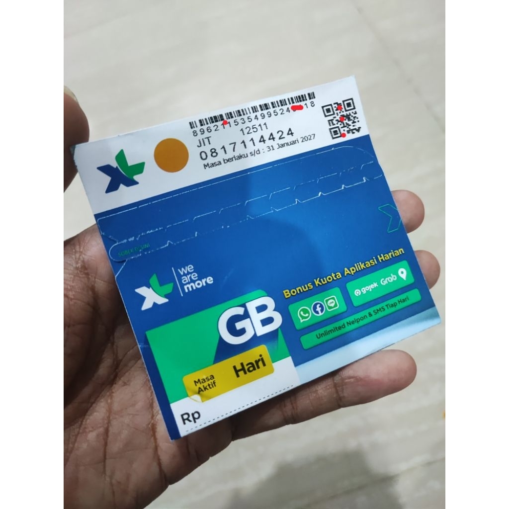 Nomor Cantik XL 10 Digit Kartu Perdana 4G prabayar