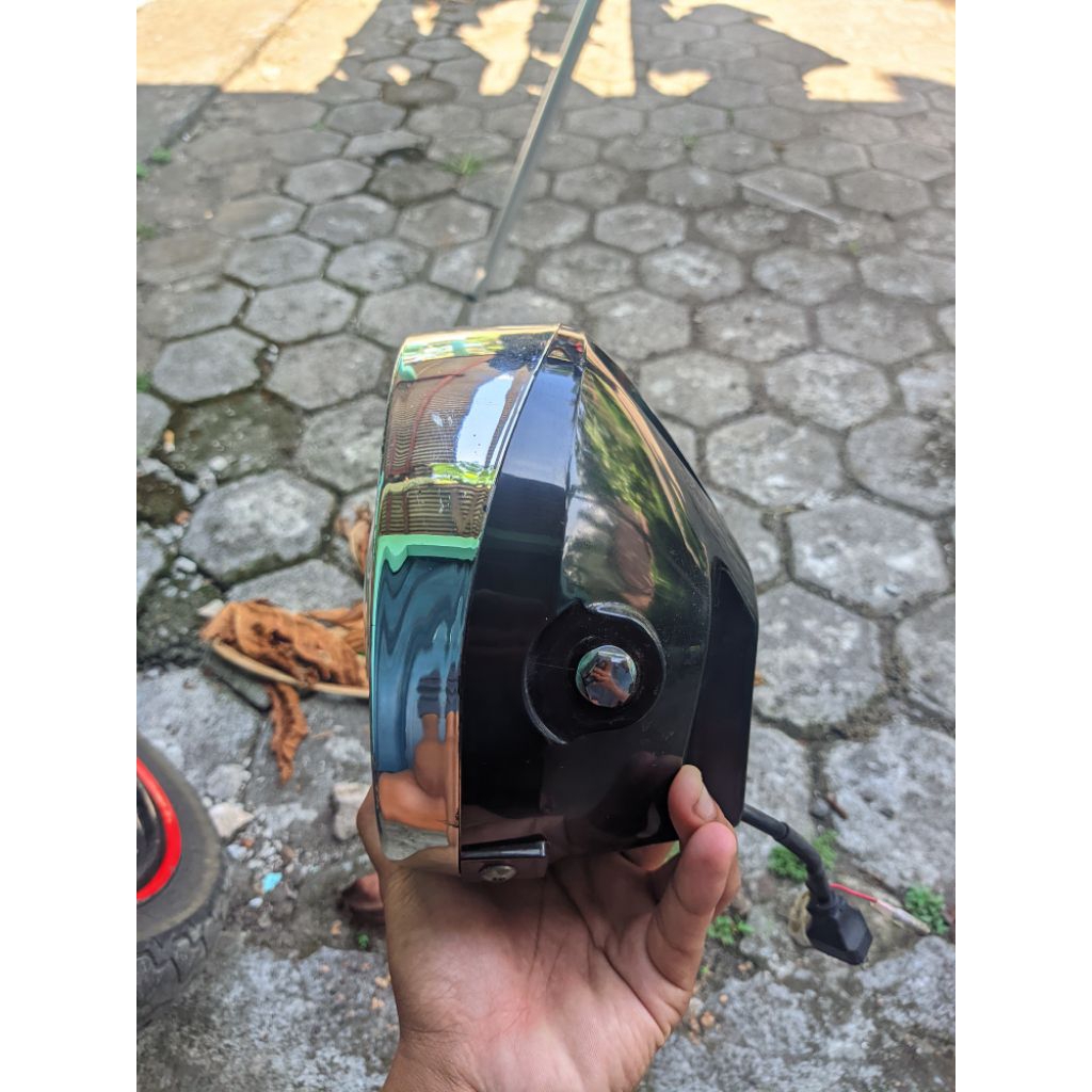 batok set reflektor lampu depan Tiger batok lampu Tiger sudah daymaker