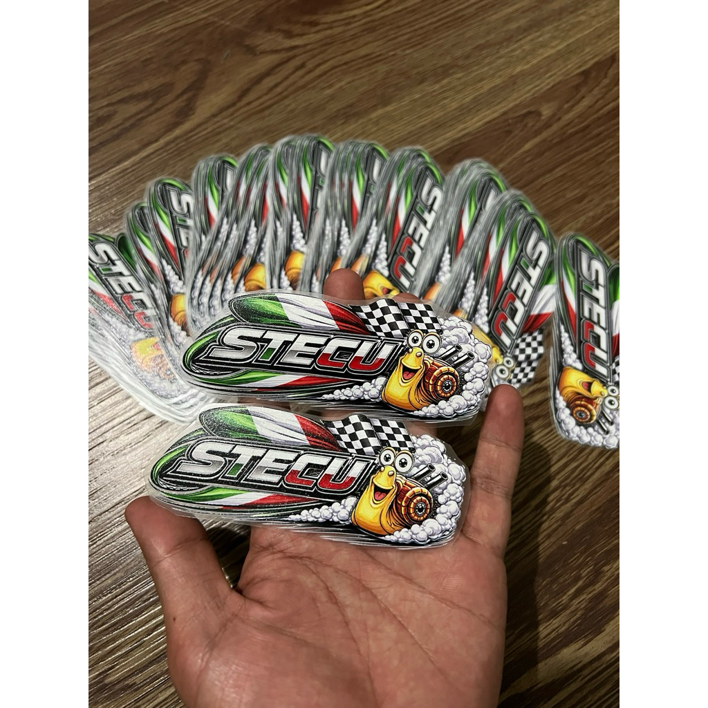 STICKER  STECU BAHAN MAX DECAL KULIT JERUK
