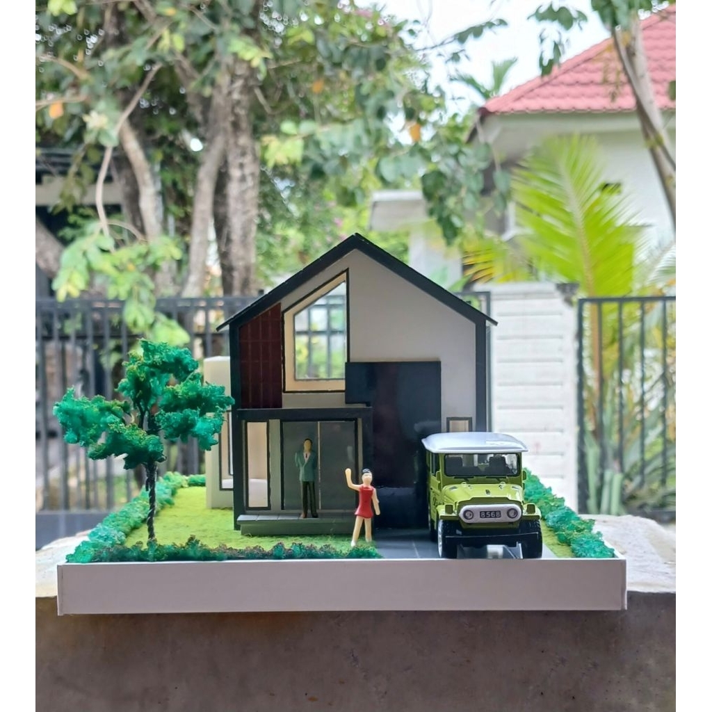 Miniatur maket rumah minimalis
