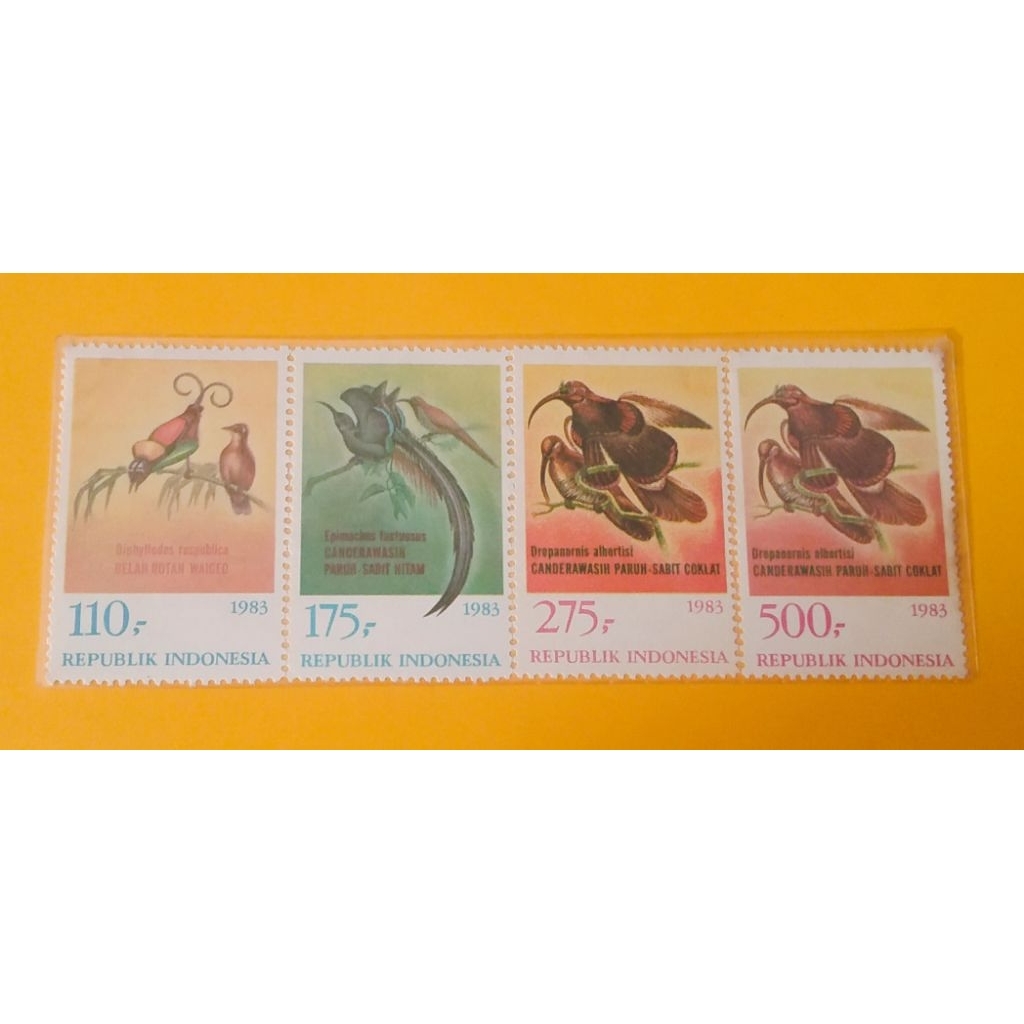 Prangko Lawas RI Set Lengkap Burung Cendrawasih 1983