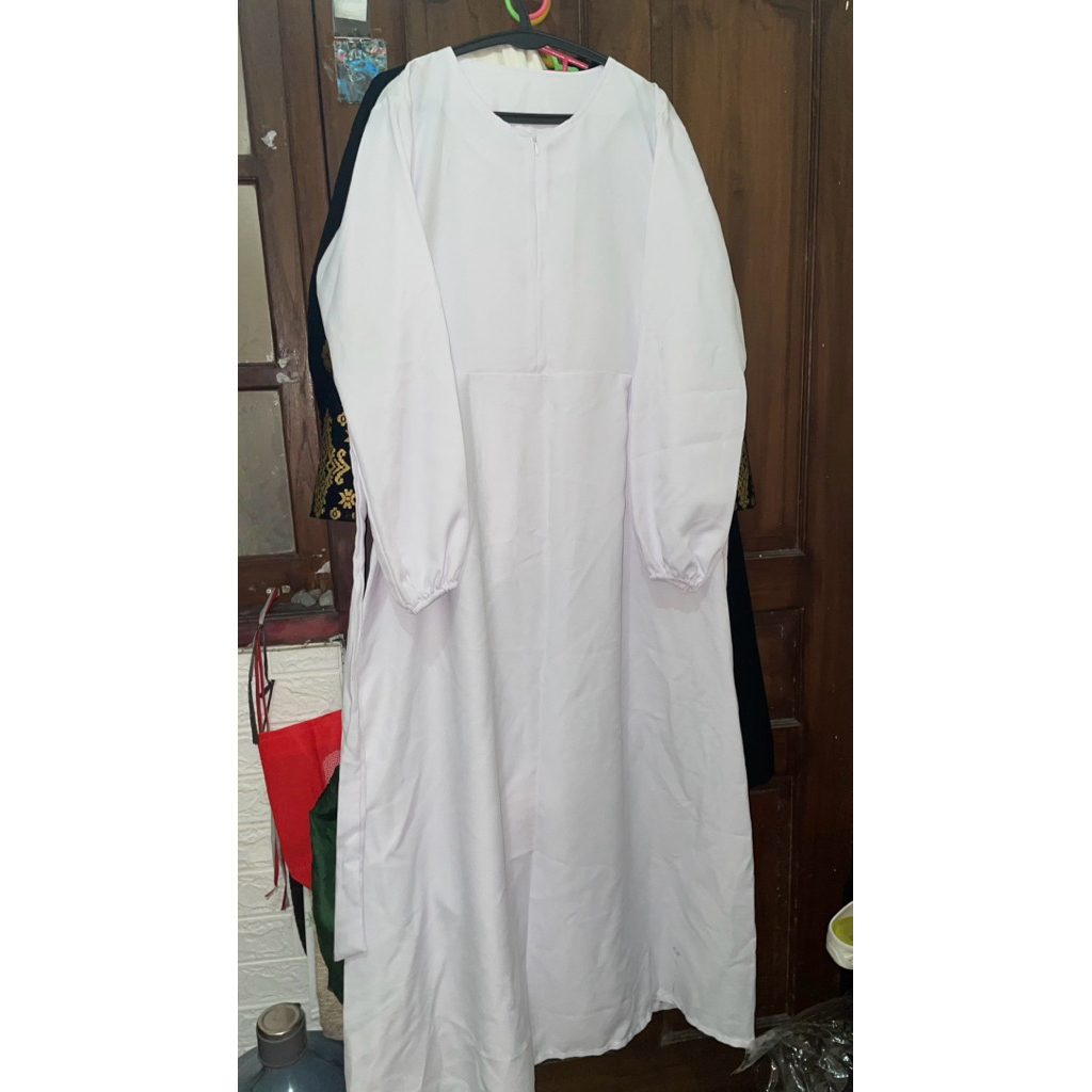 gamis putih busui preloved remaja anak bekas lebaran like new preloved