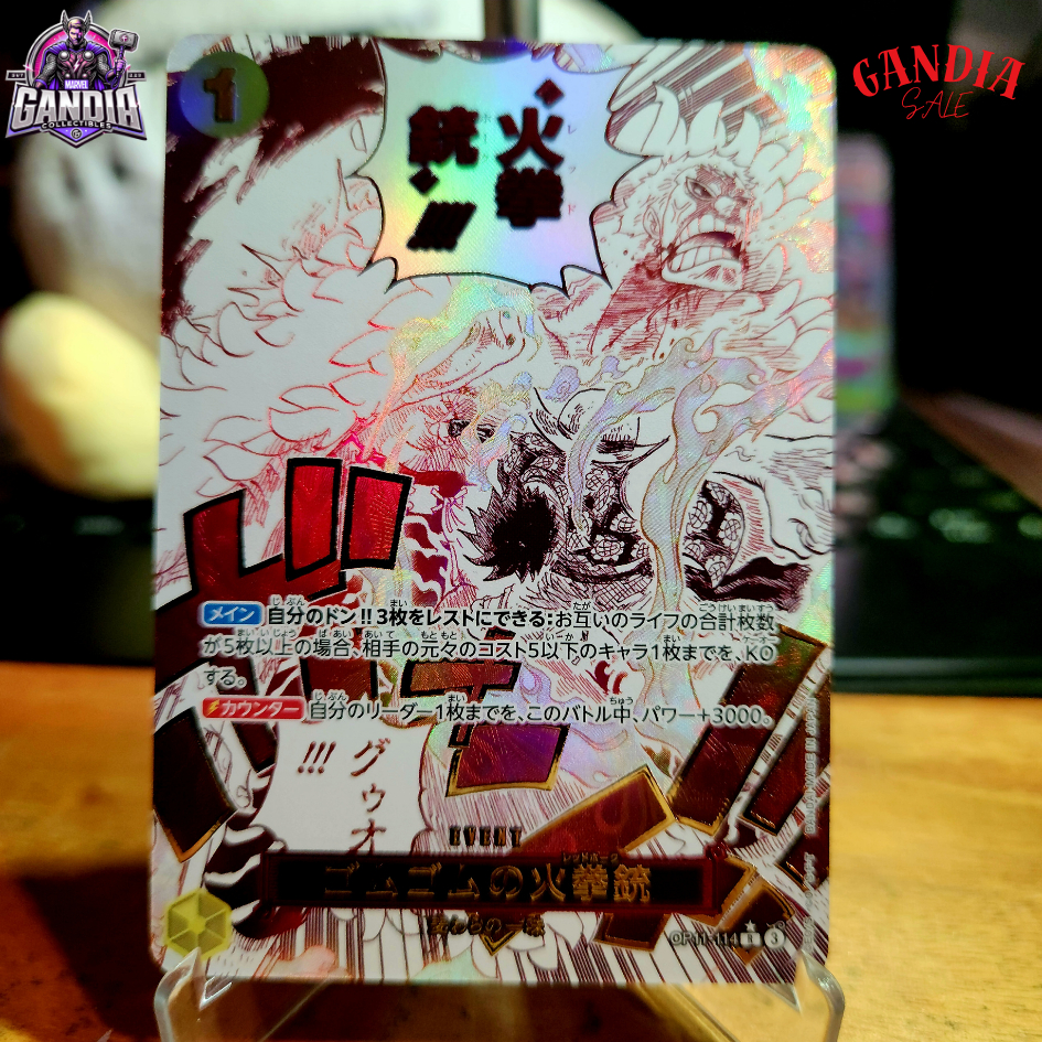 Luffy Gum Gum Fire Fist Pistol Red Hawk Alt Art OP11-114 One Piece Card