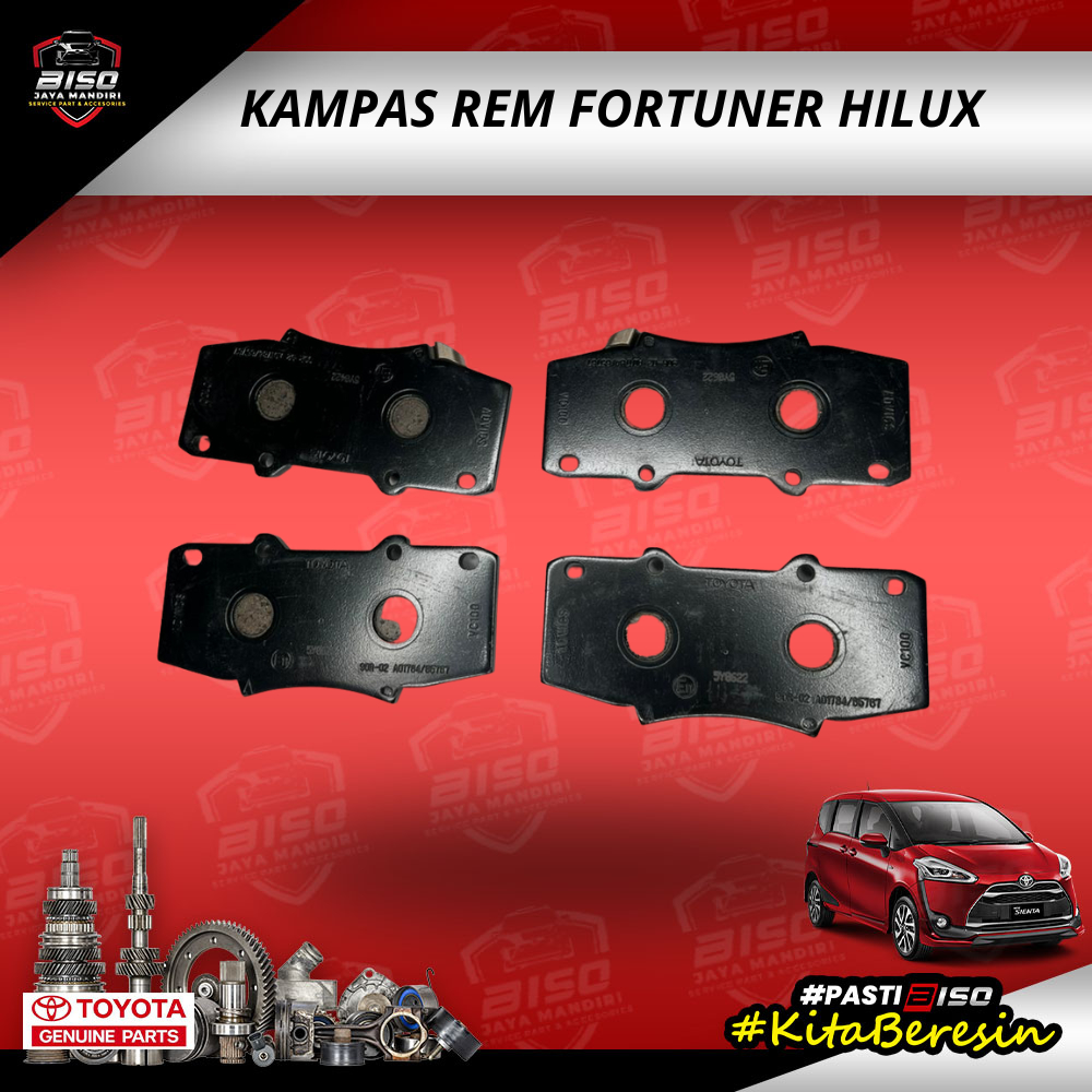 Kampas Rem Depan Fortuner/Hilux Original Toyota 04465-YZZT4-82