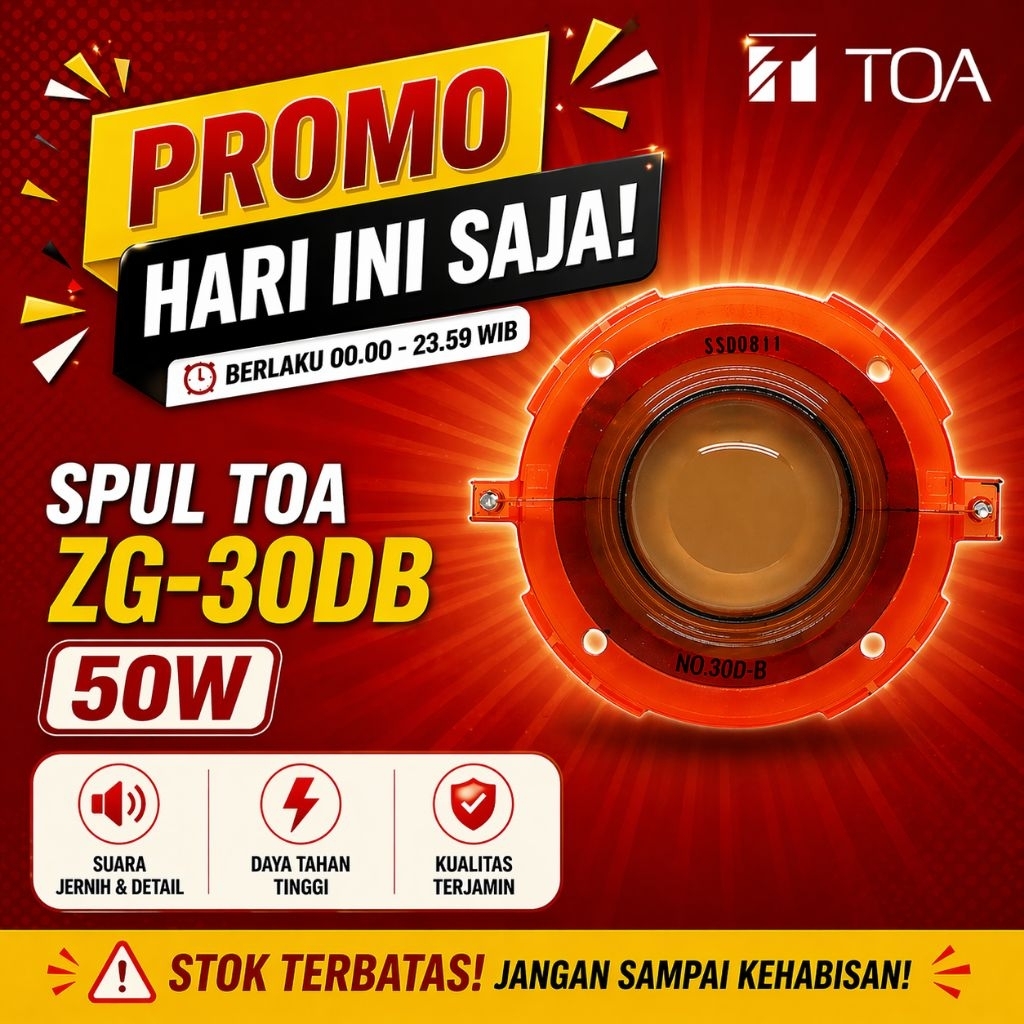 48 UNIT SPUL MEMBRAN TOA ZG-30DB SPUL CORONG SPEAKER TOA 50 WATT