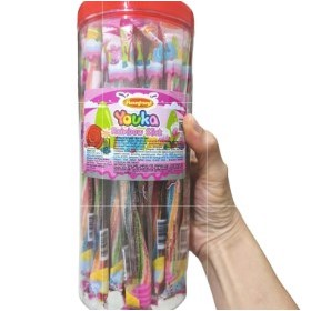 Permen Lunak Rainbow Stick Toples Rasa Buah Viral