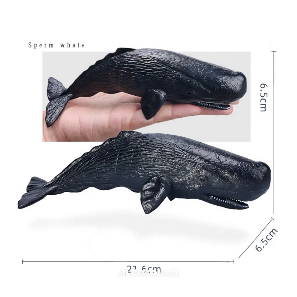 Paus mainan simulasi ikan paus karet - miniatur figure ikan paus - paus orca - paus sperma - paus be
