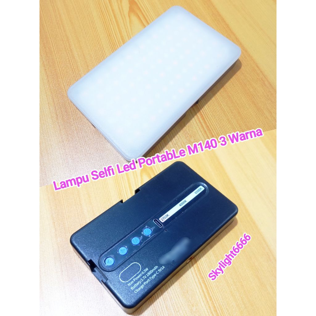 Lampu Selfi Led PortabLe M140 3 Warna Returan/Rusak