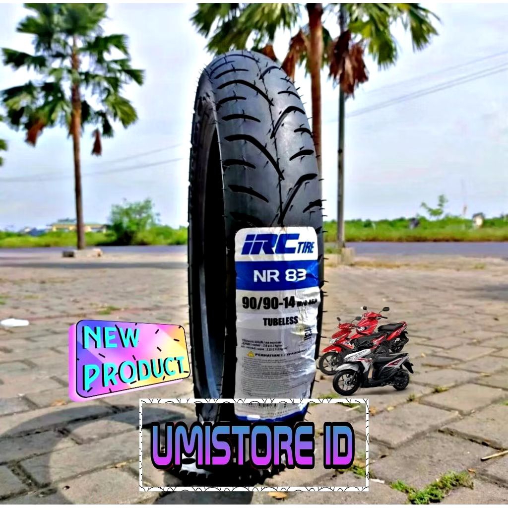 BAN BELAKANG MATIC IRC UKURAN 90/90 RING 14 TUBELES