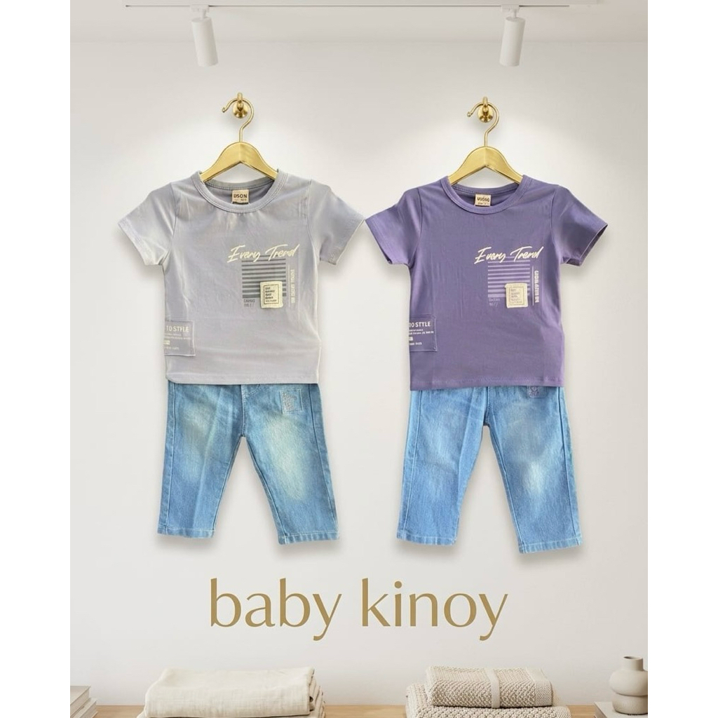 USON 8310 | Stelan Kaos Kaos Celana Jeans Panjang Anak laki laki / Stelan Levis Anak Laki Laki