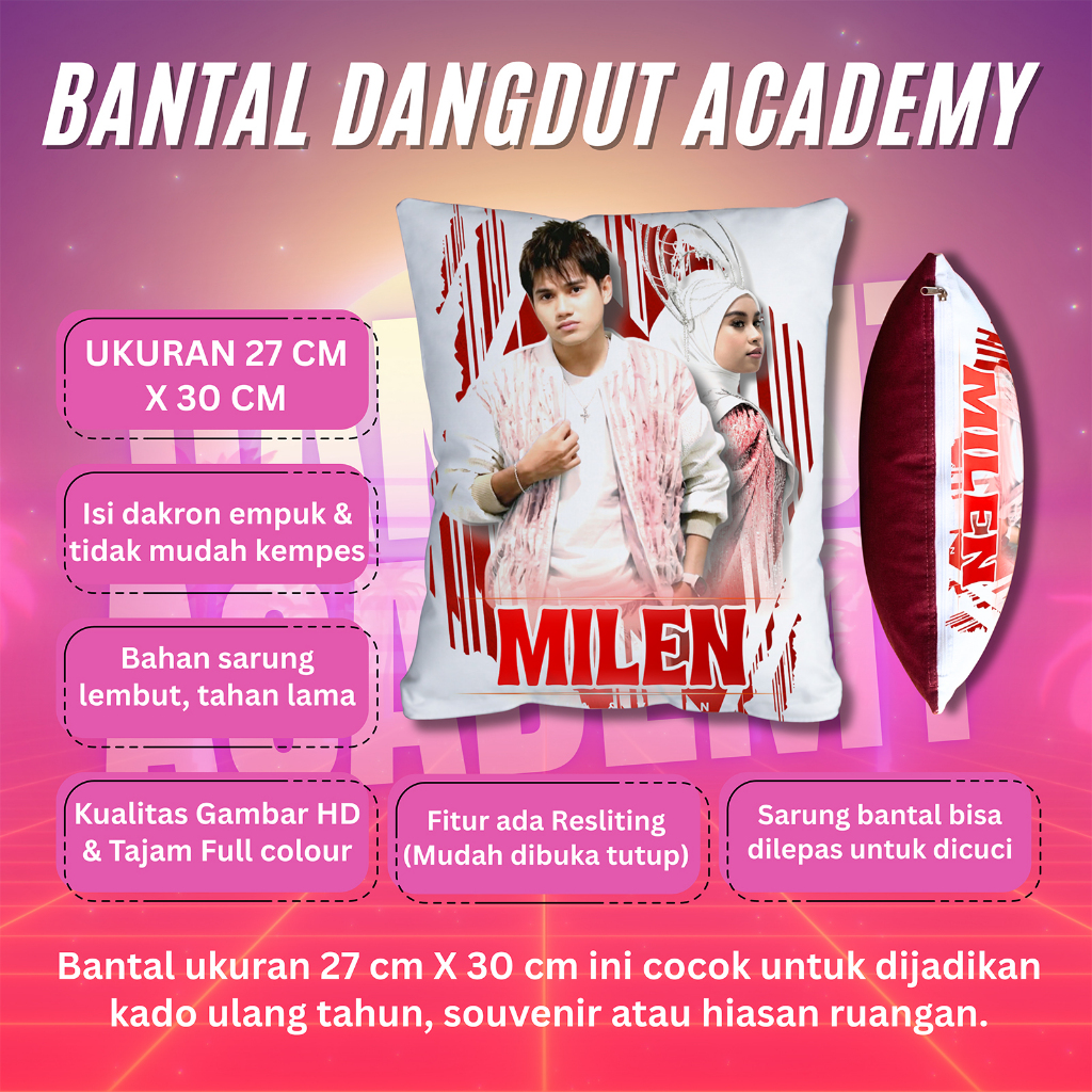 Bantal Foto Dangdut Academy Unofficial Buatan Fans Idola Milen Devan Akbar Family