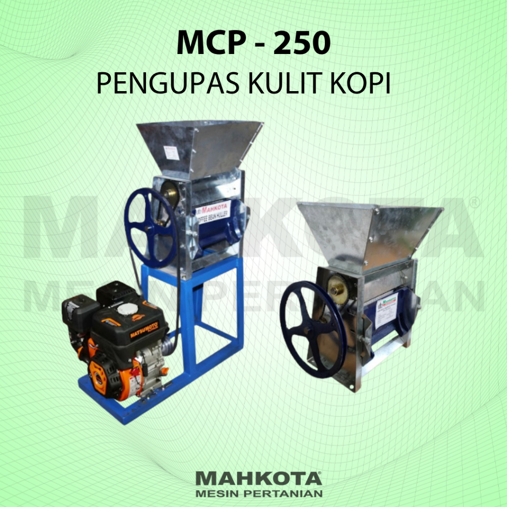 MAHKOTA MESIN GILING KOPI / PENGUPAS KOPI KULIT BASAH MCP-250 + RANGKA (GARANSI RESMI)
