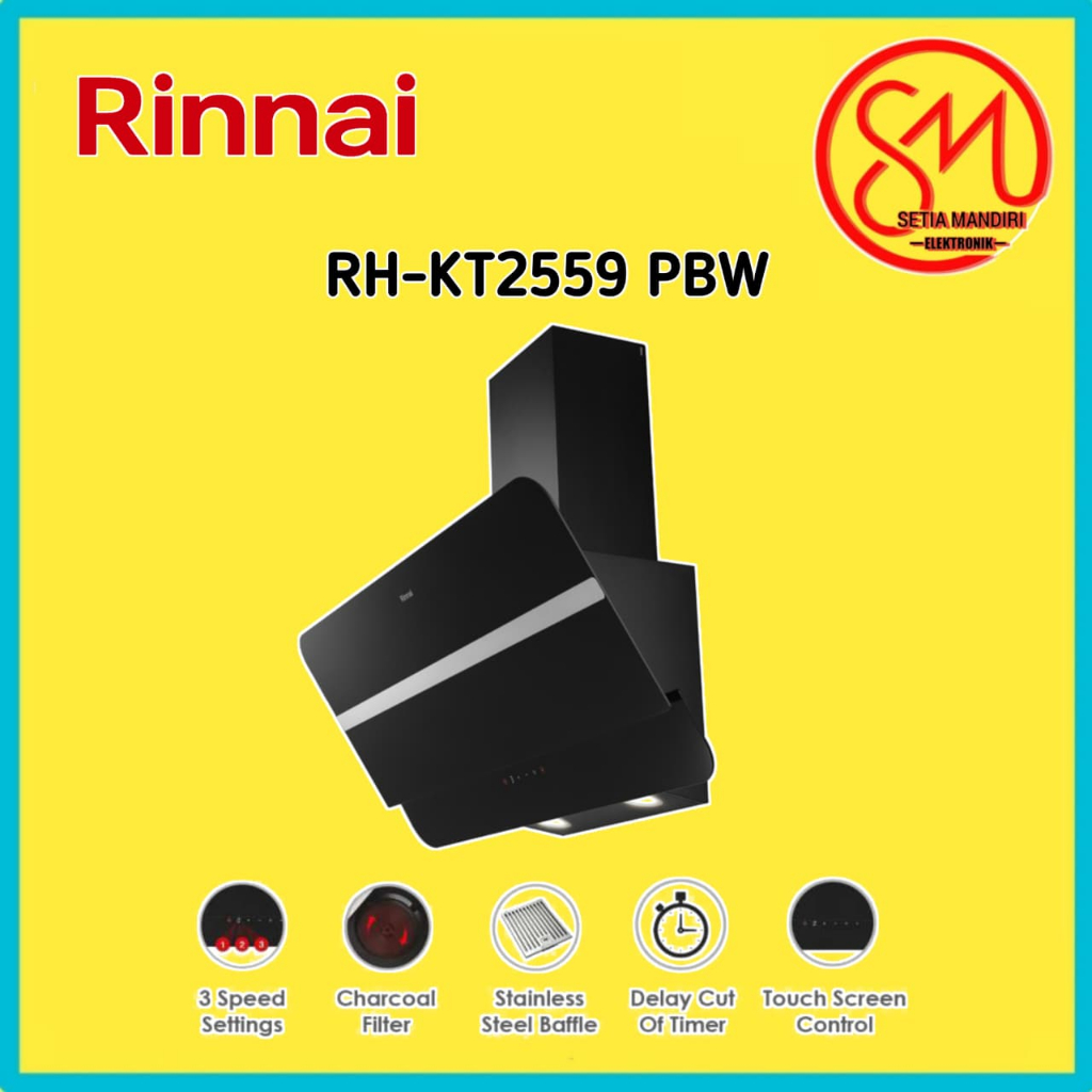 Rinnai Cooker Hood Penghisap Asap RH-KT2559-PBW Garansi Resmi