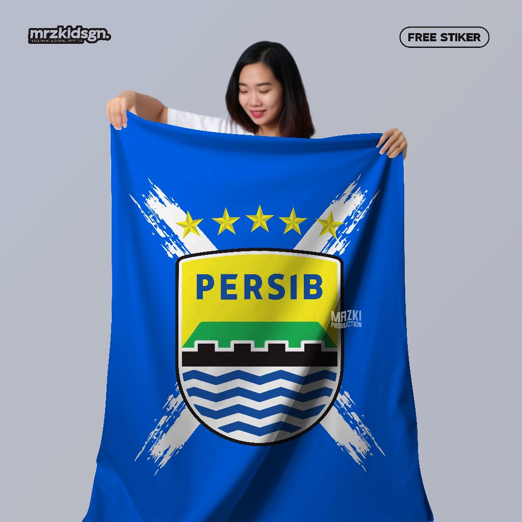 Bendera Giant Flag Persib Bandung Bintang Empat | Bendera Ultras Persib Bandung | Bendera Ultras Cas