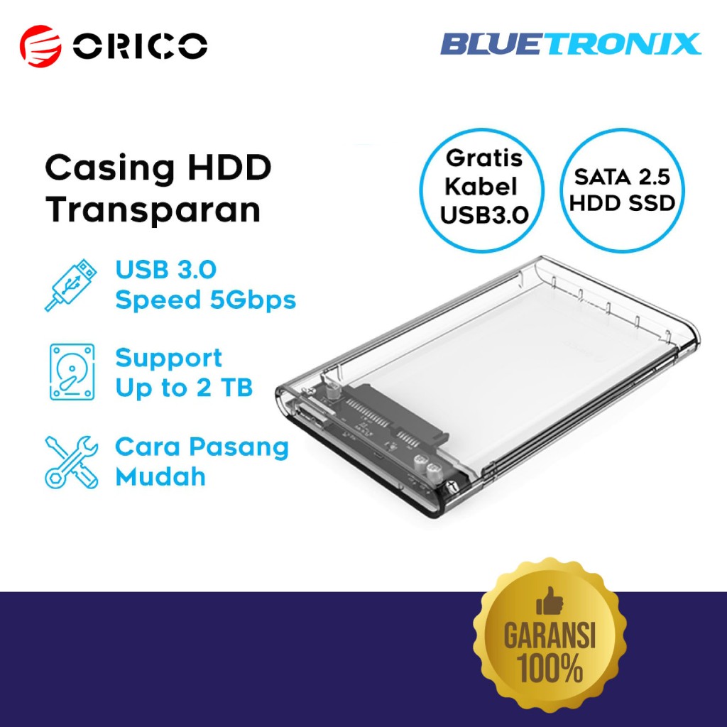 ORICO 2.5 INCH TRANSPARAN SATA TYPE-C HDD / 2139C3