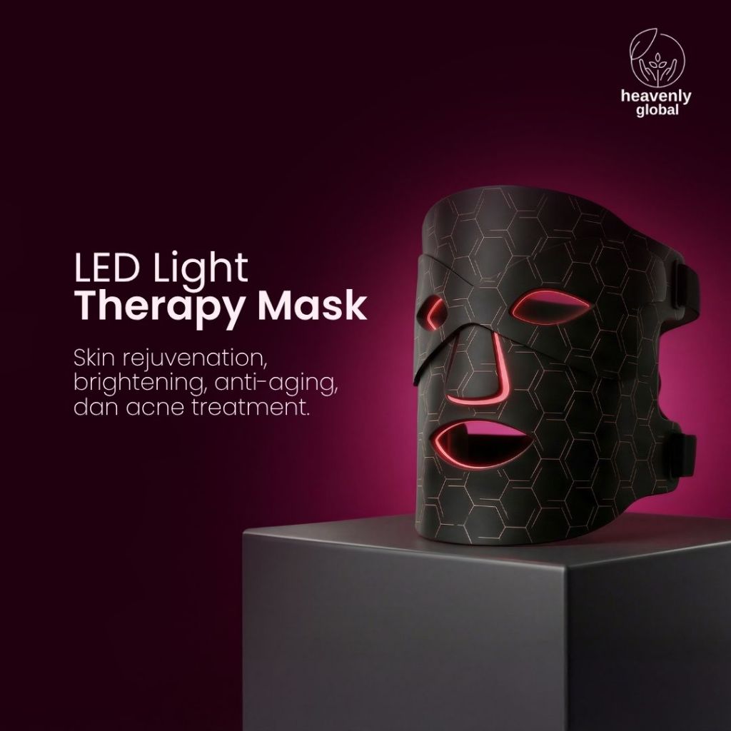 NOVA - LED Light Therapy Mask – Masker Wajah Anti Aging, Acne Treatment & Brightening | Red Blue Inf
