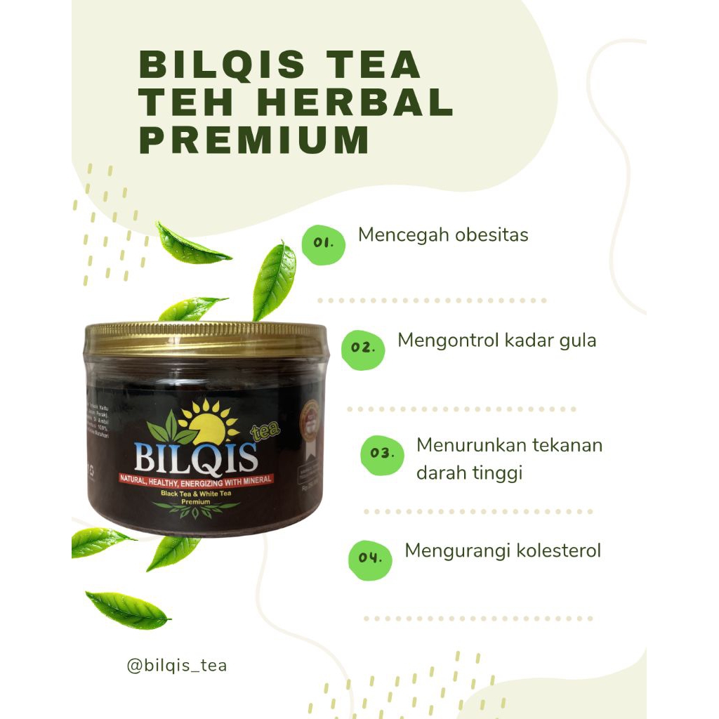Bilqis Tea Teh Hitam dan Teh Putih Premium