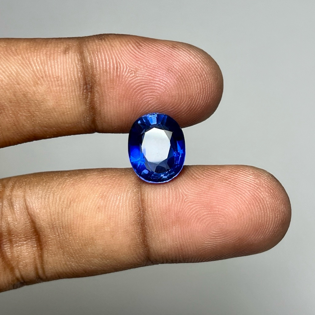 Batu King Safir chatam Royal blue sapphire catam Bangkok sapphire safir chatam Dim 13x10.5x7 CT 8.75