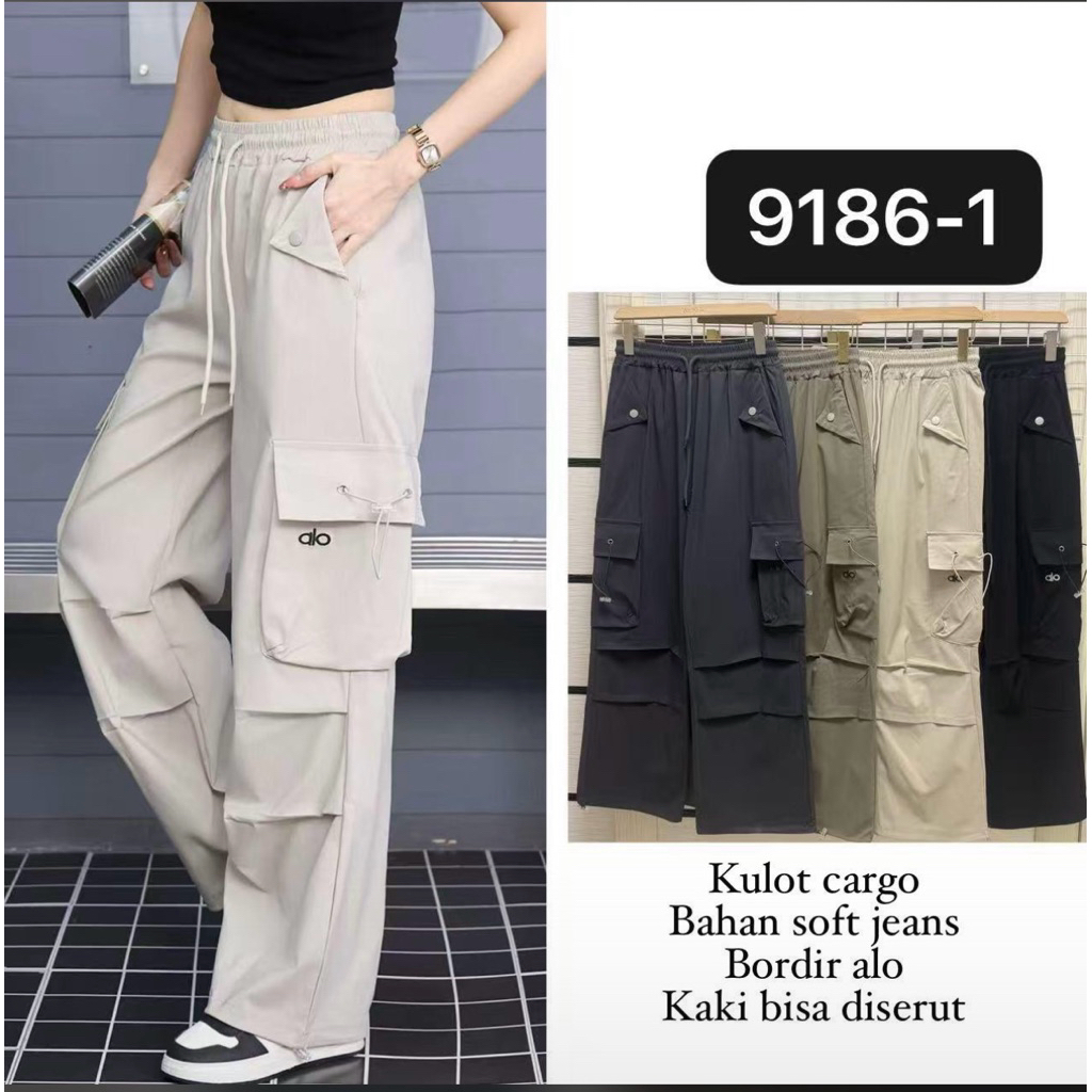 kulot cargo wanita import premium celana cargo wanita import premium