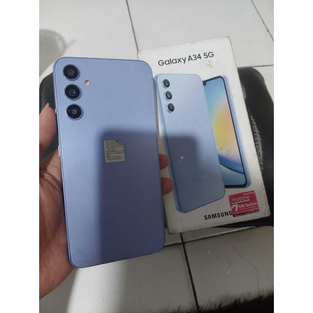 SAMSUNG A34 5G RAM 8/128 SECOND ORIGINAL RESMI DUAL SIM