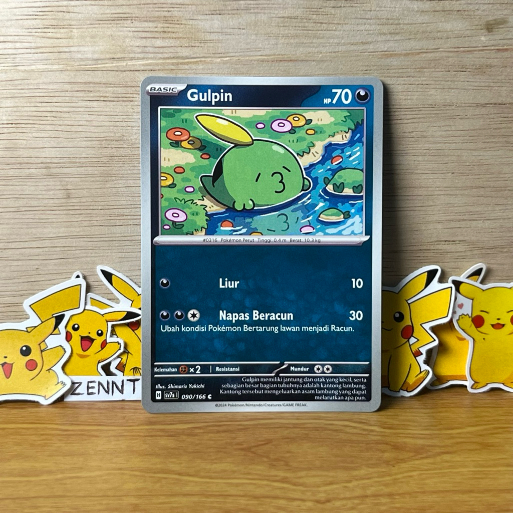 Gulpin Sv7s 090/166 C, Kartu Pokemon TCG Indonesia