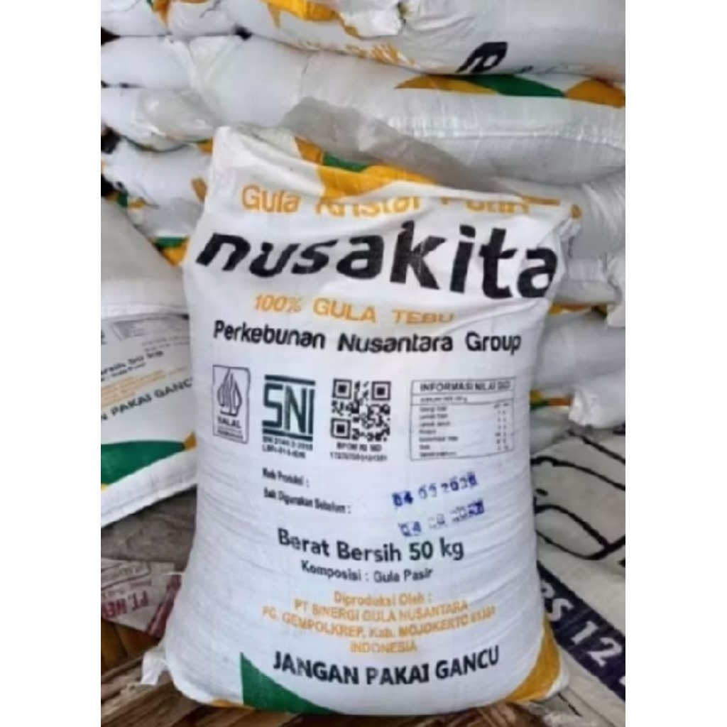 1 Sak 50kg Gula Nusakita Loss Gula Pasir Loss 50kg