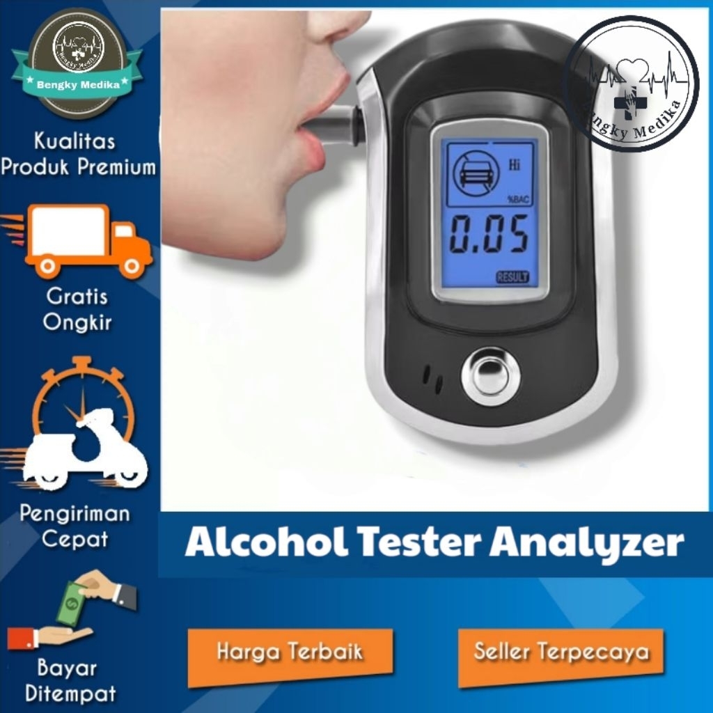 Alkohol Tester Digital Analyzer AT6000  Alat Ukur Kadar Alkohol Dalam Tubuh