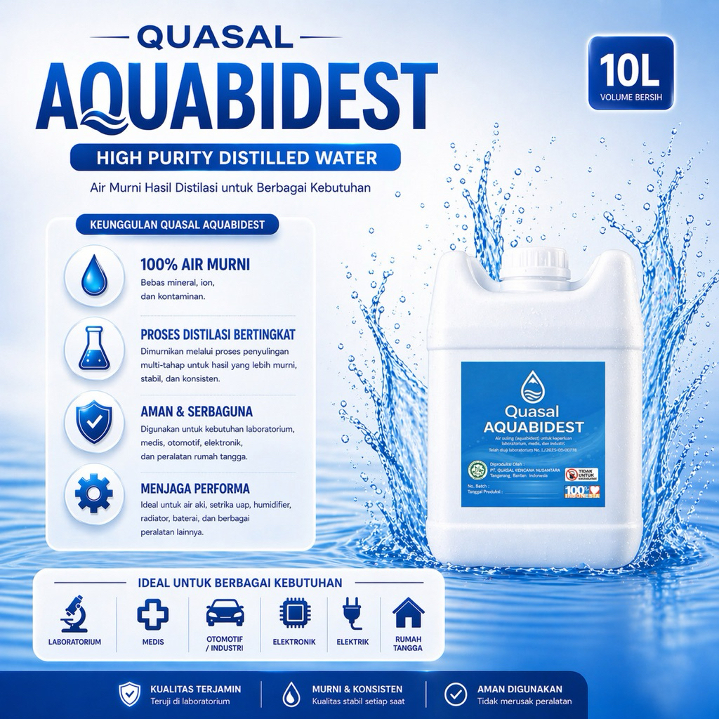 Aquabidest / Aquabidestilata / Aquabidest 10 Liter