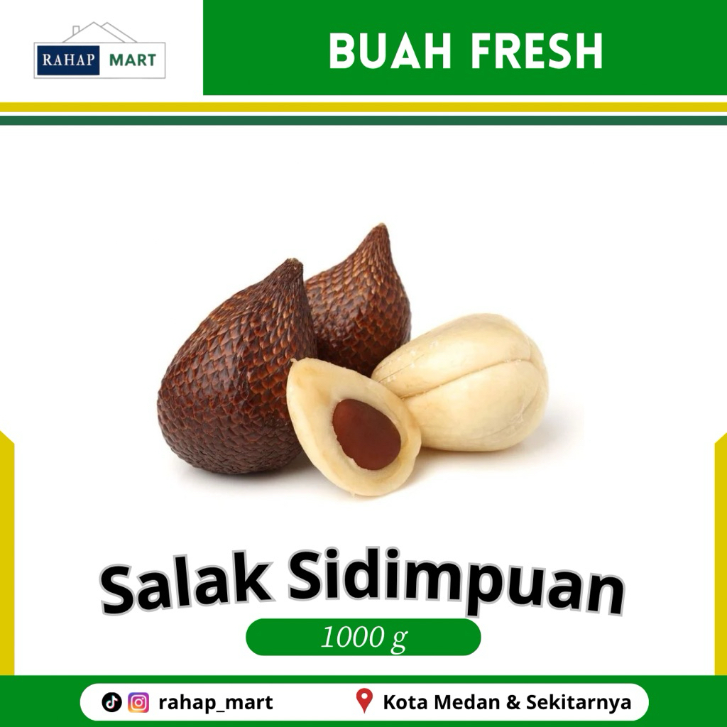 SALAK SIDEMPUAN FRESH 1KG (BUAH SEGAR) BUAH SALAK KHAS SIDEMPUAN RASA MANIS KELAT 1 KG - Rahap_Mart