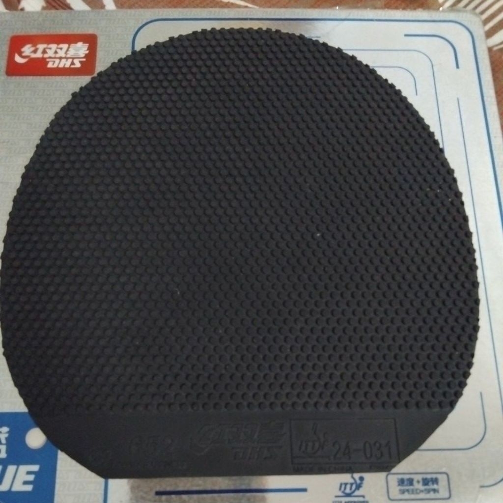 karet pingpong bintik serang/pendek second   dhs 652.  15,5 x15.