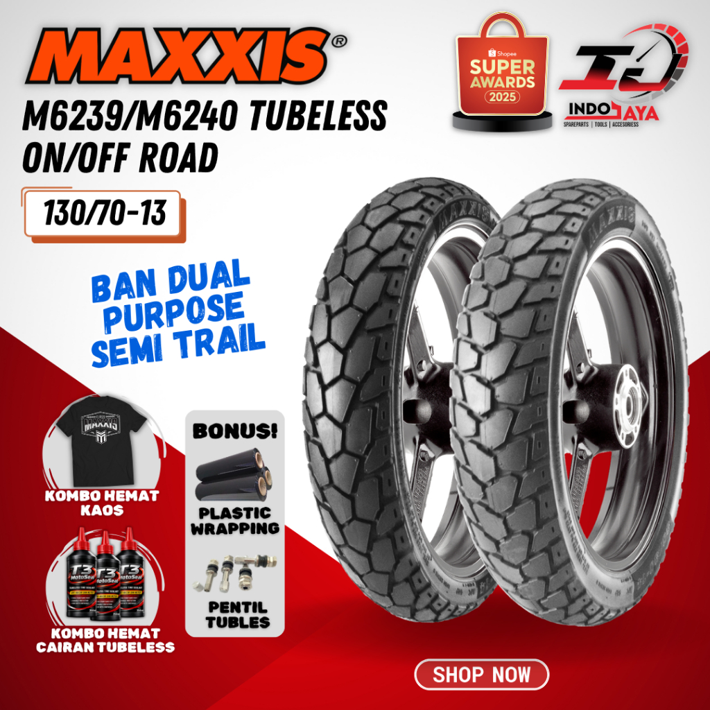 (PAKET SEPASANG) BAN MAXXIS TUBELESS M6239 / M6240 (130/70-13) BAN NMAX / N-MAX / N MAX / BAN ADV 15