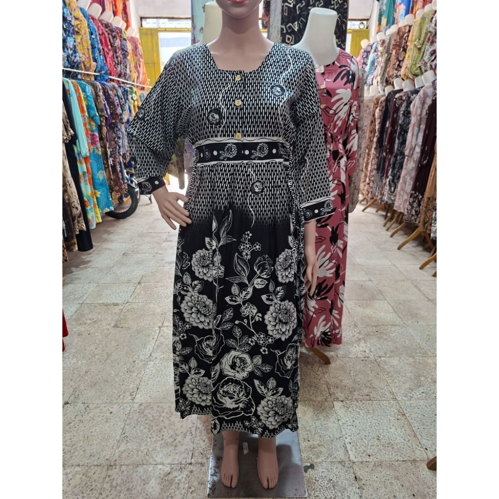 Daster Hap Batik Hap Daster Busui Daster Lengan 7/8