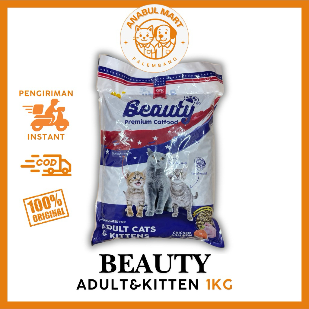BEAUTY 1KG MAKANAN KUCING KERING PALEMBANG