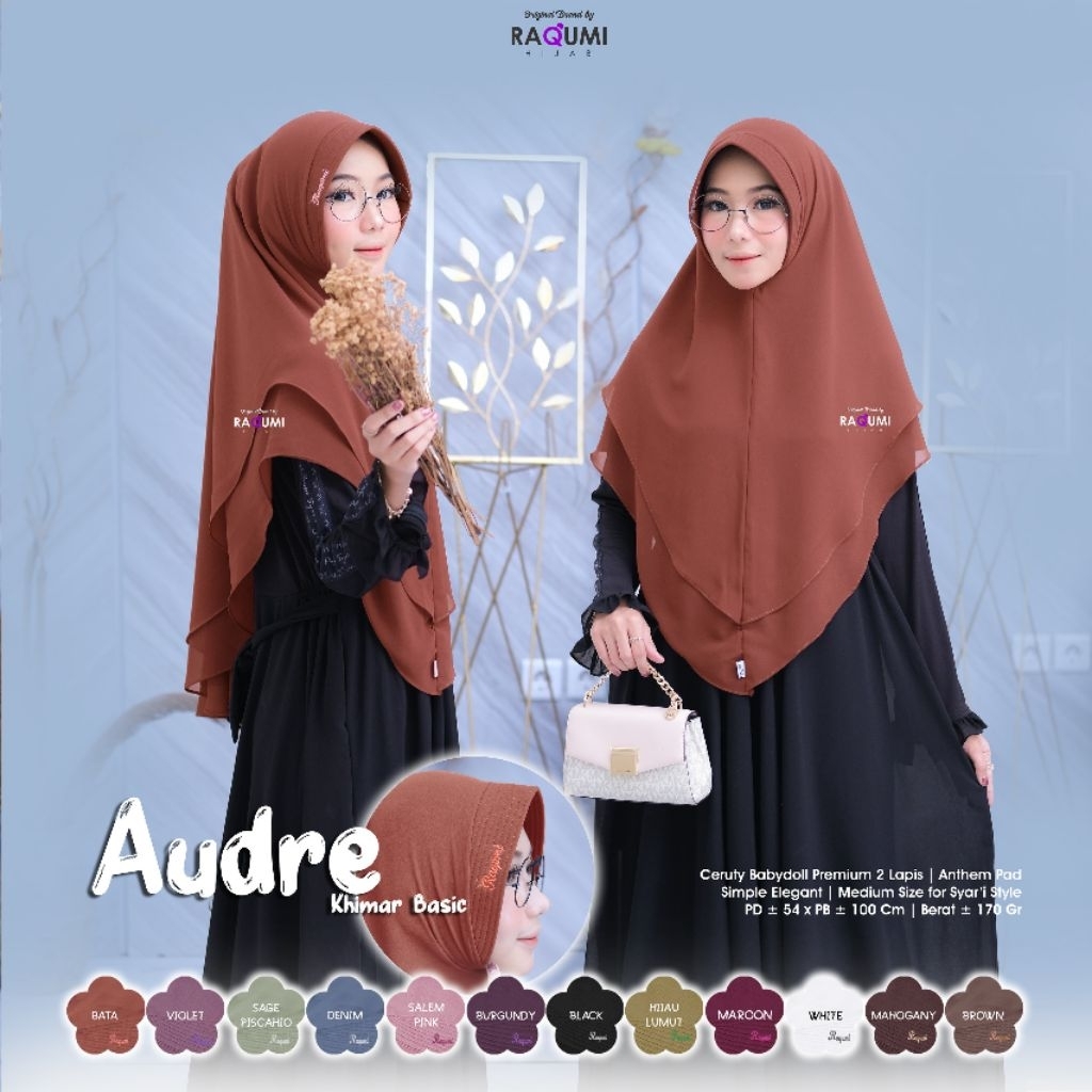 AUDRE KHIMAR BASIC ORI RAQUMI HIJAB