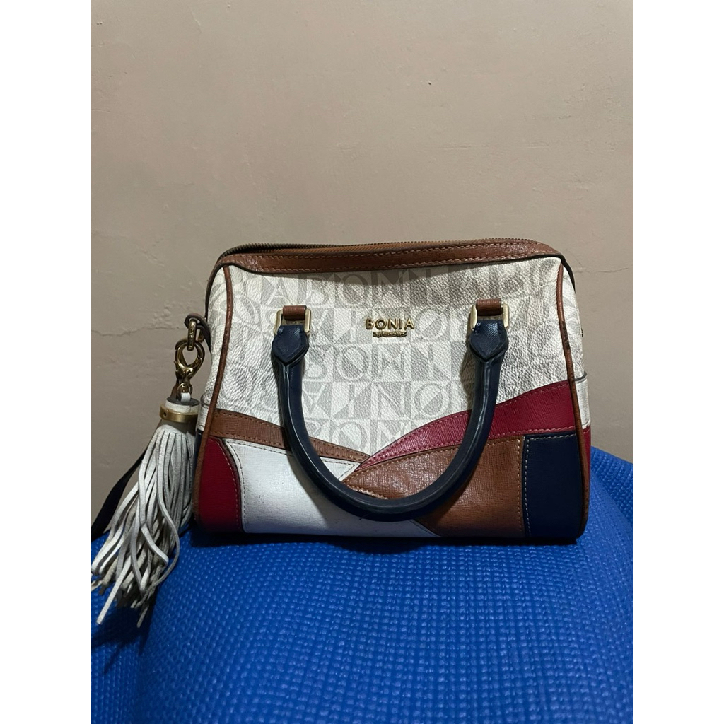 [Preloved] Bonia Speedy Monogram White Authentic
