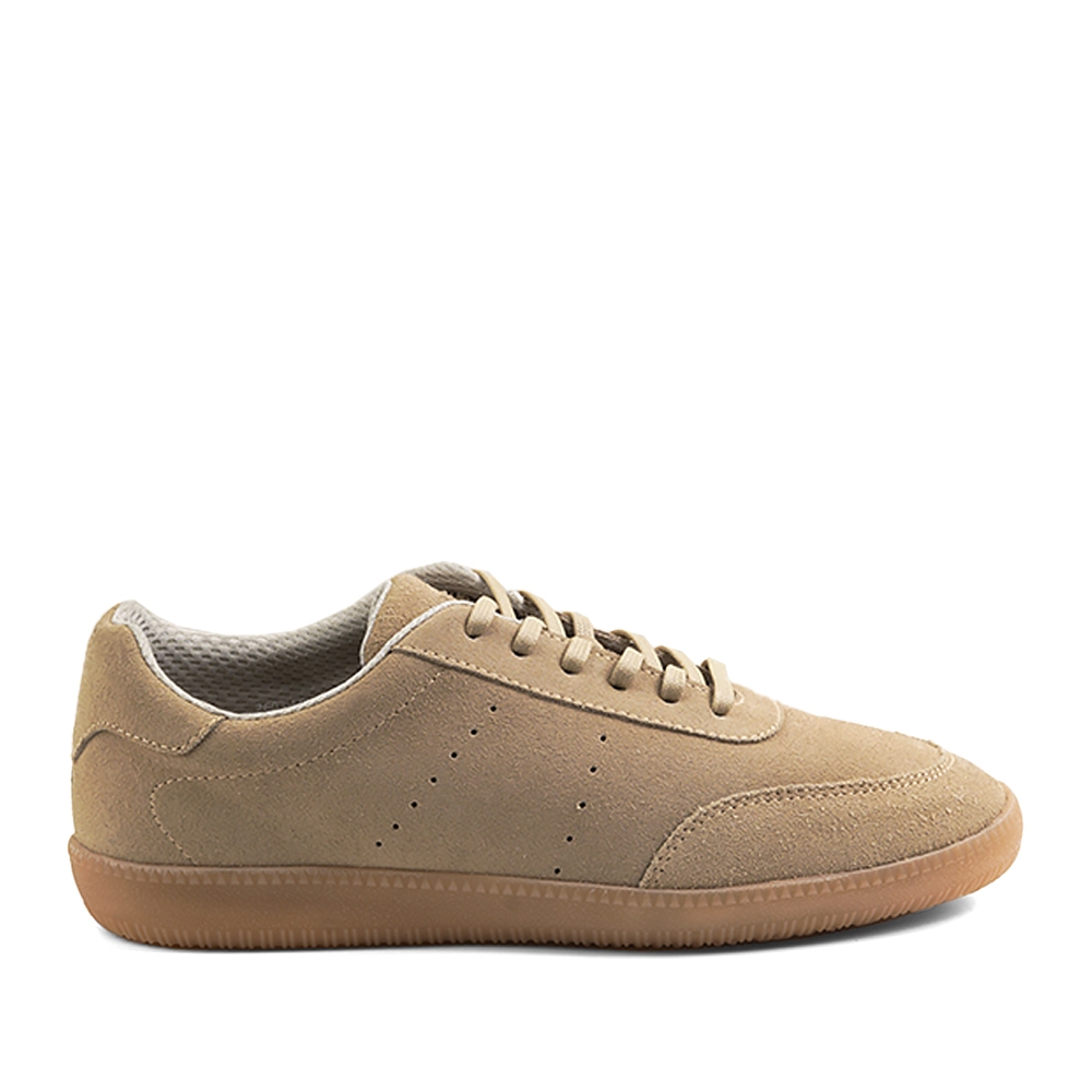 Prabu - Feli Beige Sepatu Kulit Suede Sneakers Wanita