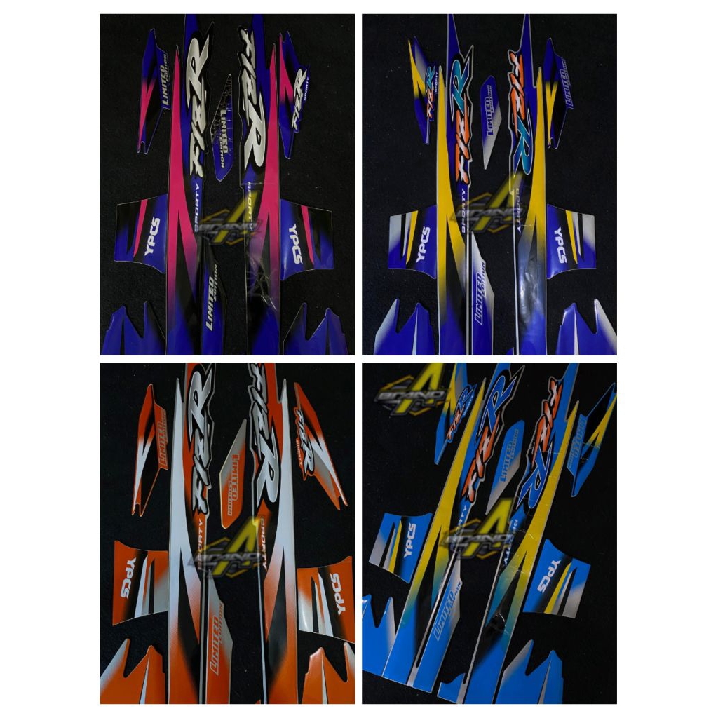 Stiker Striping Yamaha Fizr Fiz R ZR Sporty Dual Tone Biru Kuning