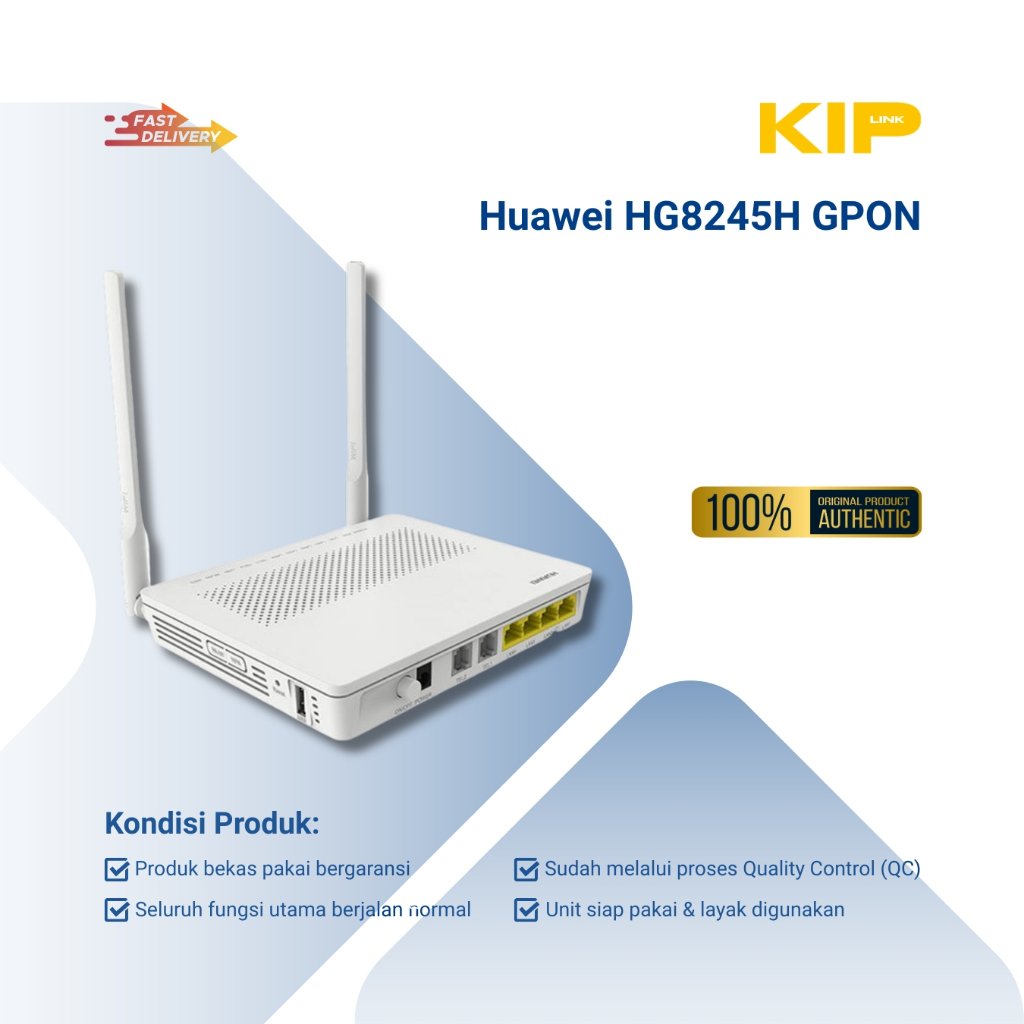 [BEKAS] Huawei HG8245H GPON ONT Router WiFi Port Biru Tanpa Adaptor
