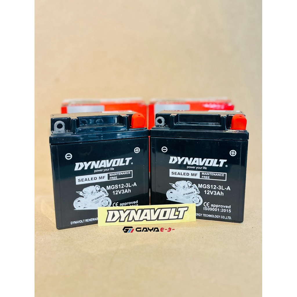 Dynavolt Aki kering RX King Ninja 150 Accu Nano Gel MGS12-3L A 12 Volt 3 Amper