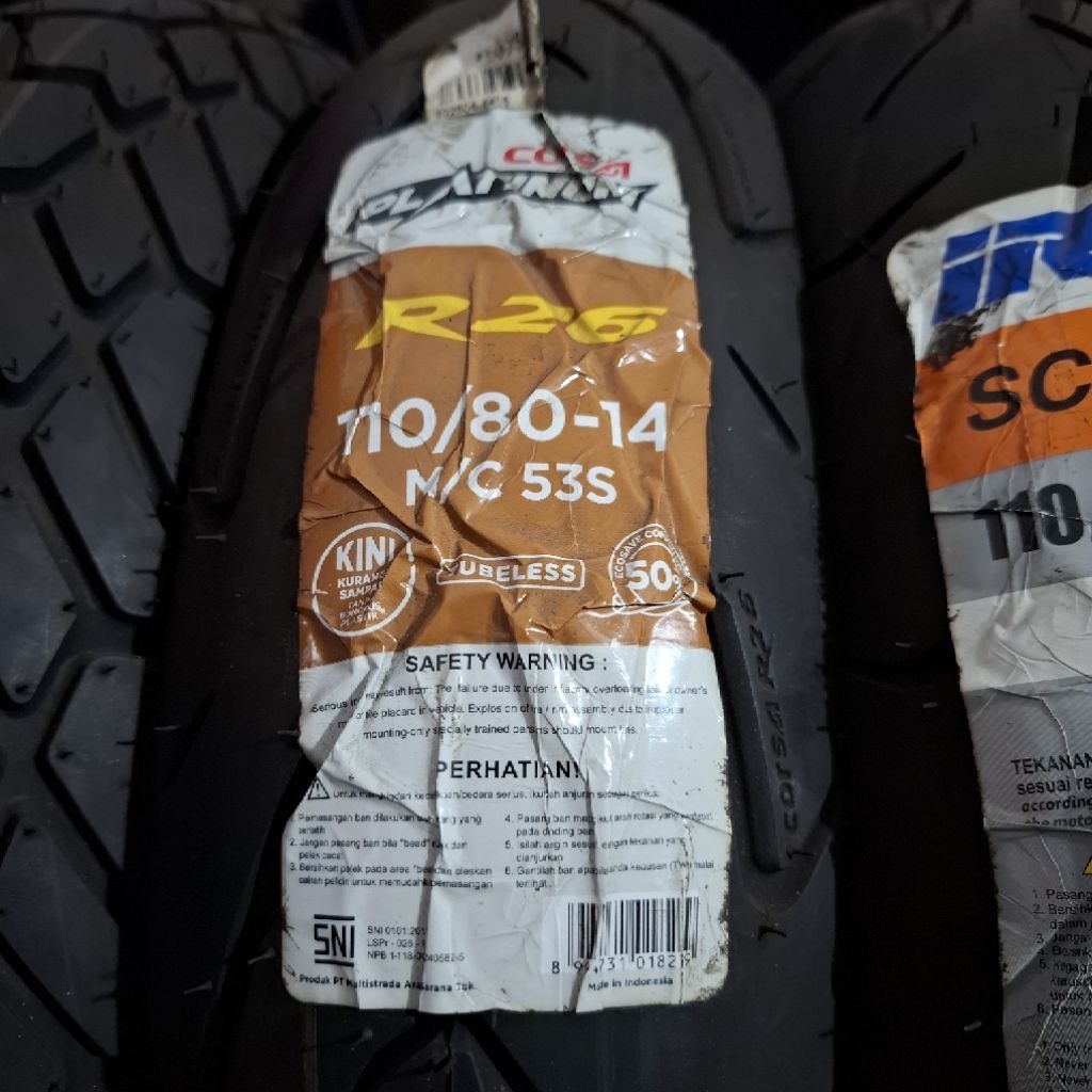 BAN LUAR CORSA PLATINUM R26 110/80/14-140/70/14