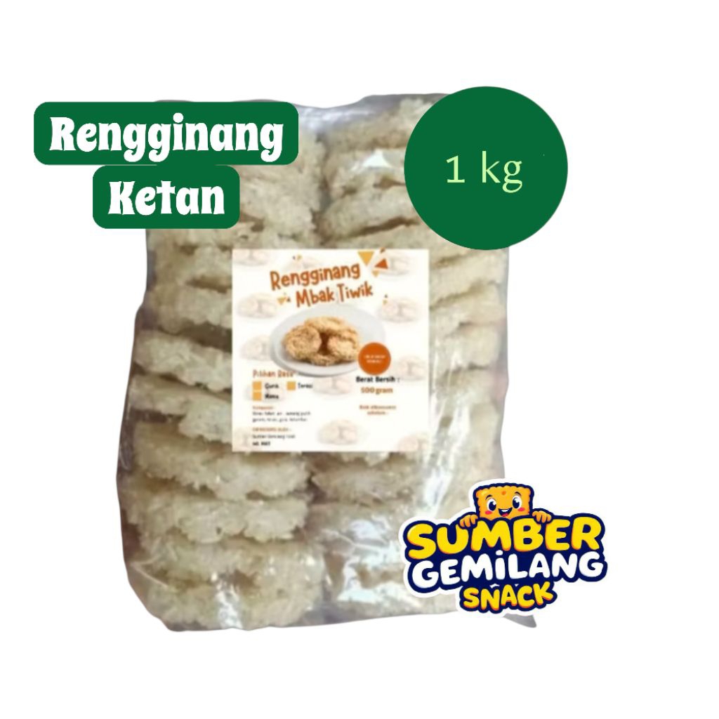 rengginang ketan 1kg rengginang ketan putih mentah 1kg