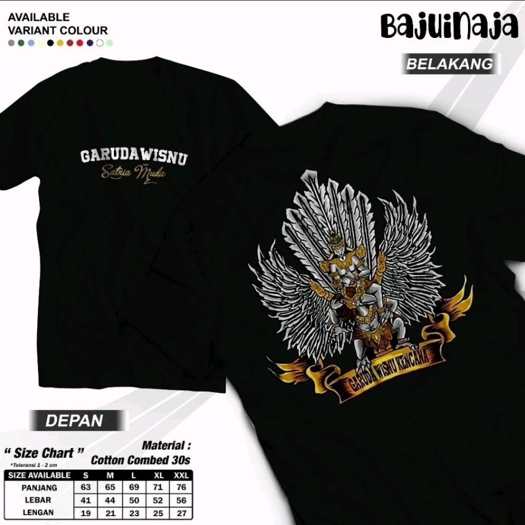 KAOS LENGAN PENDEK TEMA GARUDA WISNU